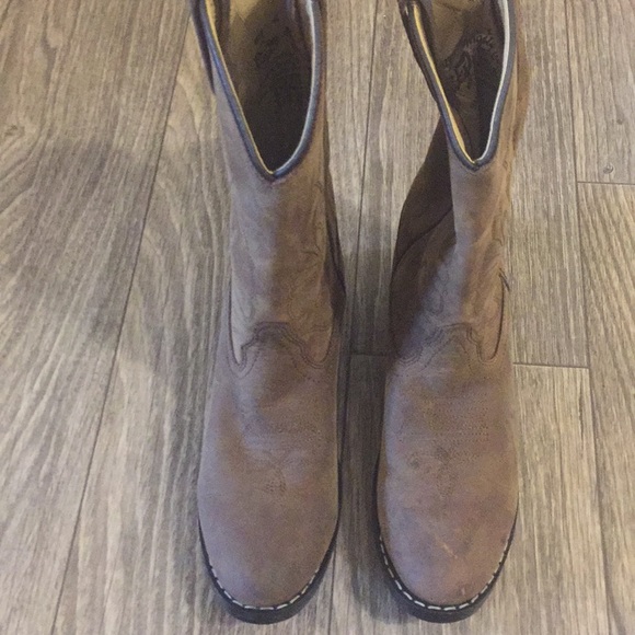 Kids Masterson Boat Co. Leather/Suede Cowboy Boots - Picture 3 of 5